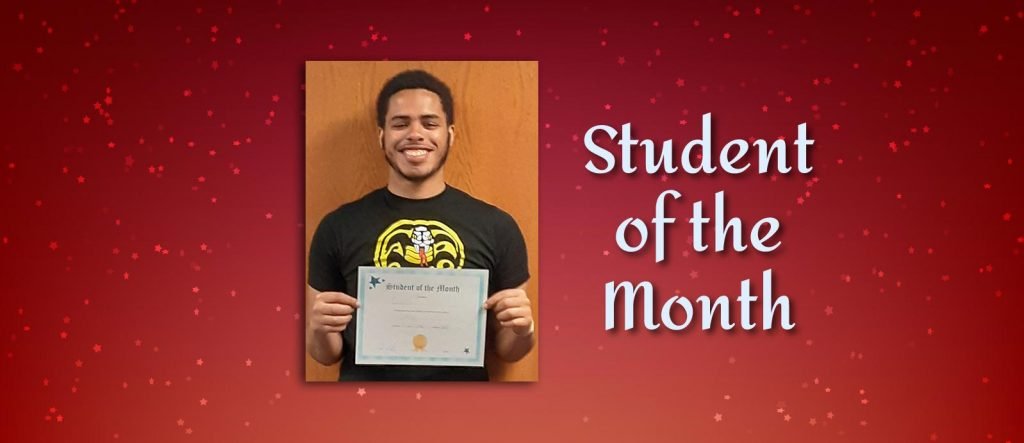 Student of the Month Corey D