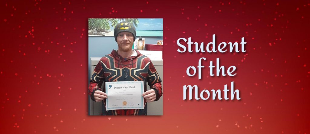 Student of the Month Cory S