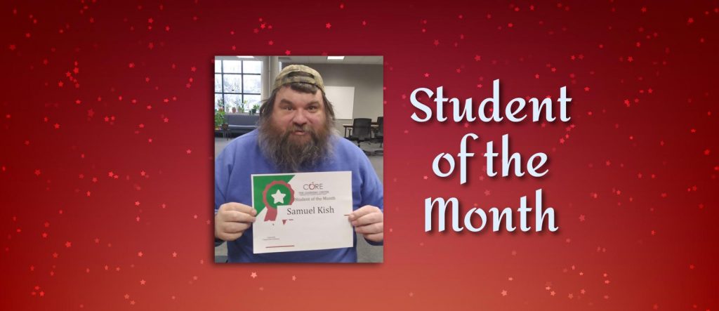 Student of the Month Sam K