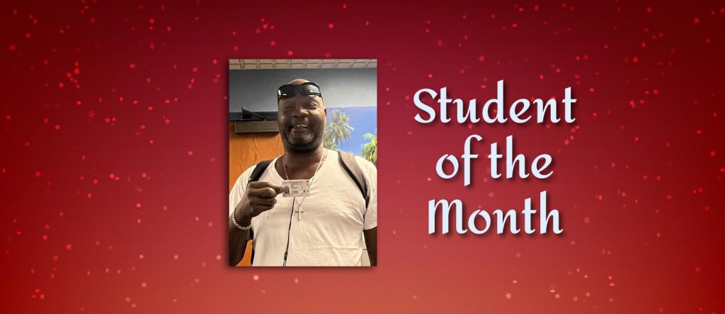 Student of the Month Jerry F